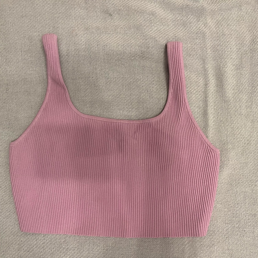 Babaton Mauve Ribbed Tank Top